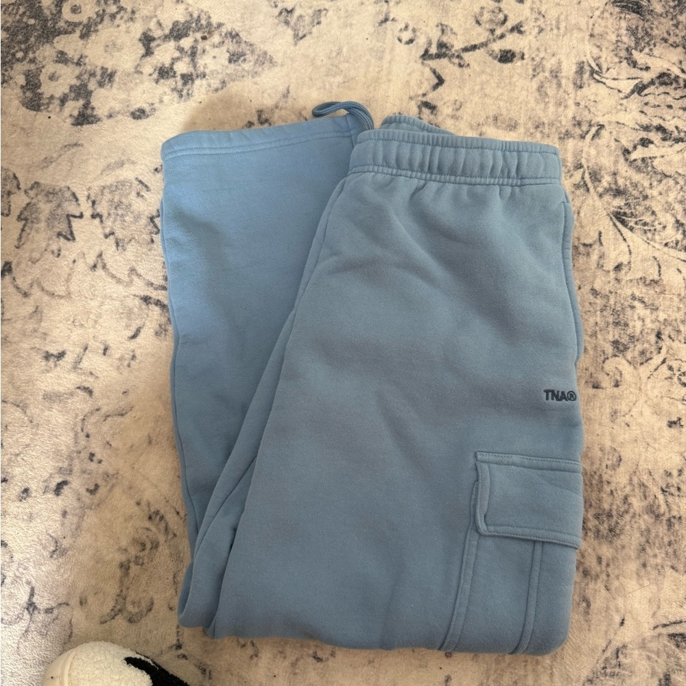 TNA Blue Girls Cargo Sweat Pants